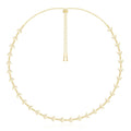 APM Yellow Silver Laurel Leaves Necklace
