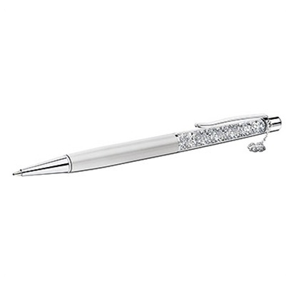 Swarovski Cry Ballp Pen White Green Clover Sp