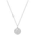Swarovski Letter F Pendant, White, Rhodium Plating
