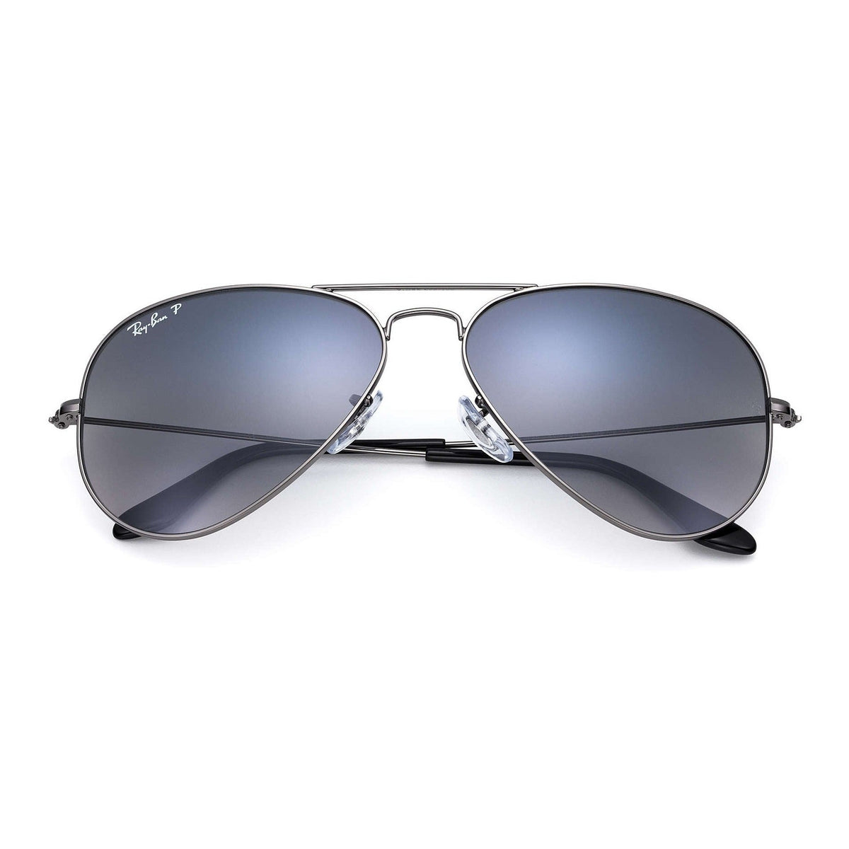 Ray-Ban Aviator Gradient RB3025 Gunmetal - Metal - Blue/Grey Polarized Lenses