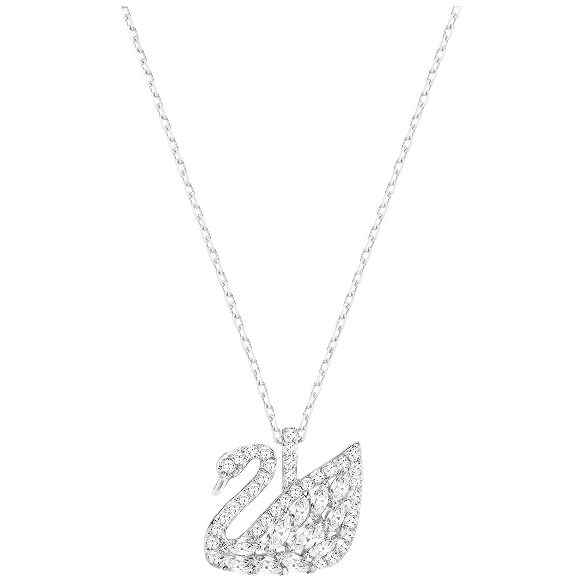 Swarovski Swan Lake Pendant, Small, White, Rhodium Plating
