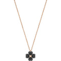 Swarovski Latisha Flower Pendant, Black, Rose Gold Plating