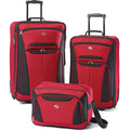 American Tourister Fieldbrook II 56445 3-Piece Luggage Set, Red/Black