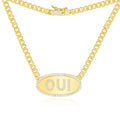 APM Yellow Silver Oui Chain Necklace