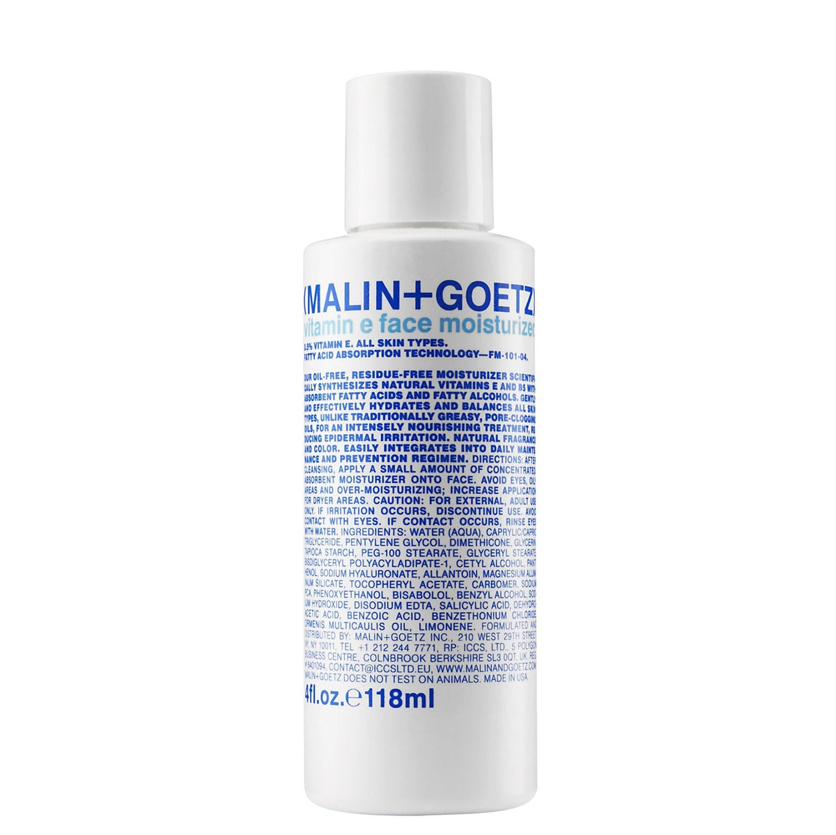 MALIN + GOETZ Vitamin E Face Moisturizer, 4fl.oz.e118ml