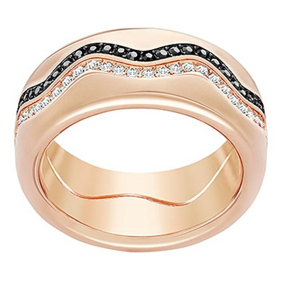 Swarovski Demi Ring Jet Cry Ros 55