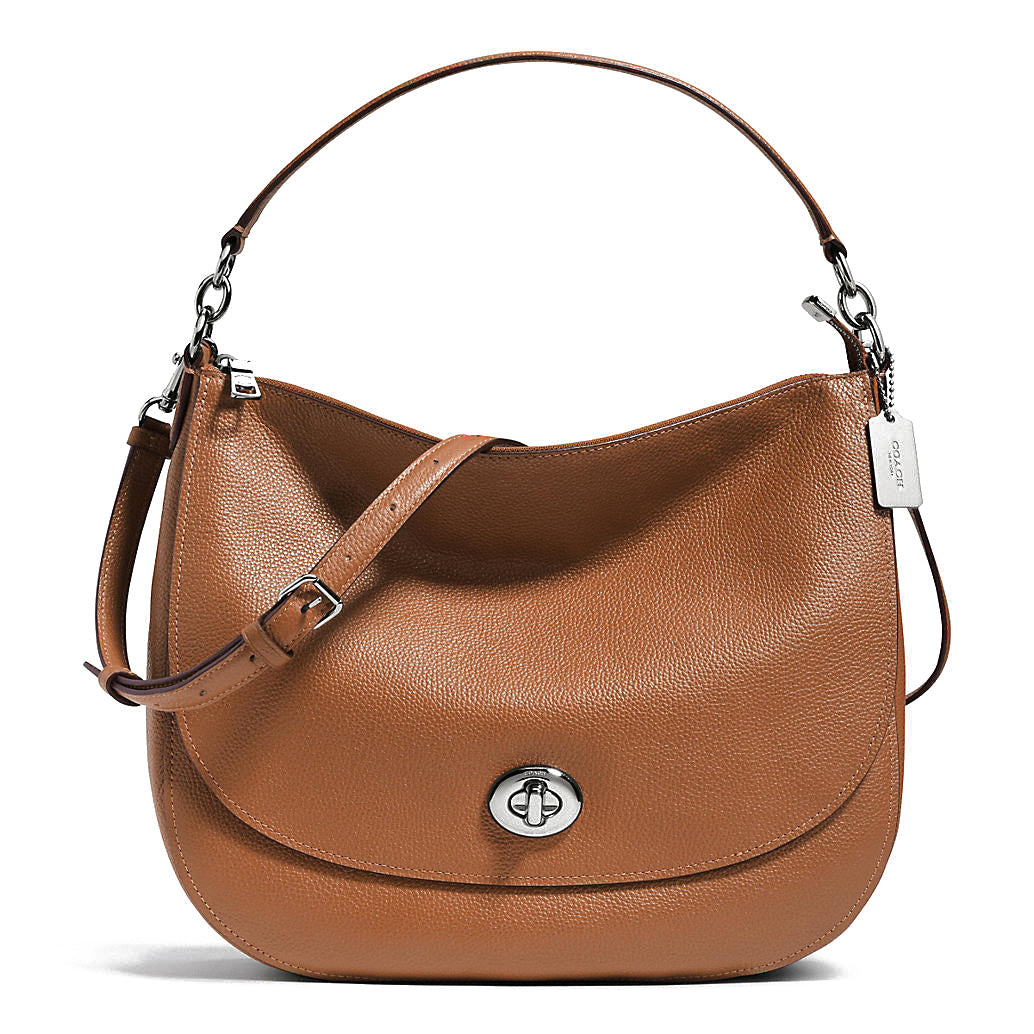 Coach TURNLOCK hobo in pebble leather