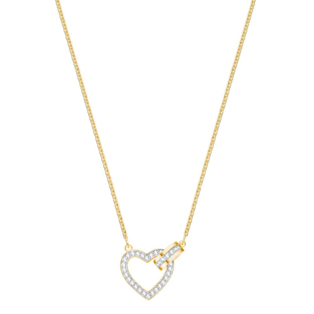 Swarovski Lovely Necklace, White, Gold Plating