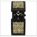Swarovski Crystalline Bangle Blk Lt Gold