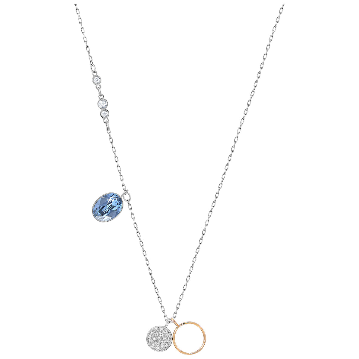 Swarovski Duo Pendant Cir Aqua Cry Mix