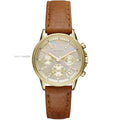 Armani Exchange Women's 'Active' Quartz Stainless Steel And Leather Automatic Watch