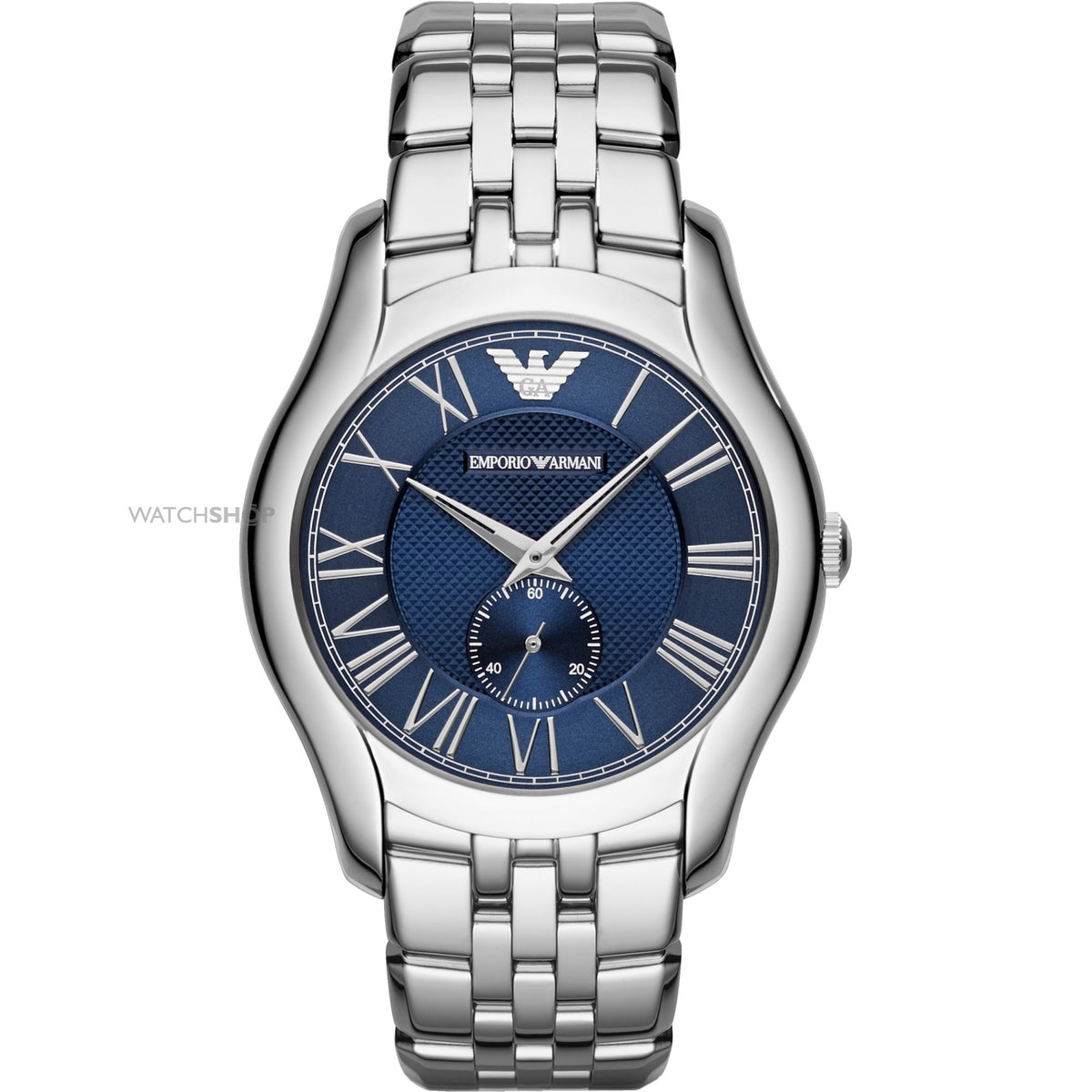 Emporio Armani Classic Blue Dial Stainless Steel Men's Watch