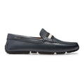 Bally pearce men's leather driving shoe in blue navy