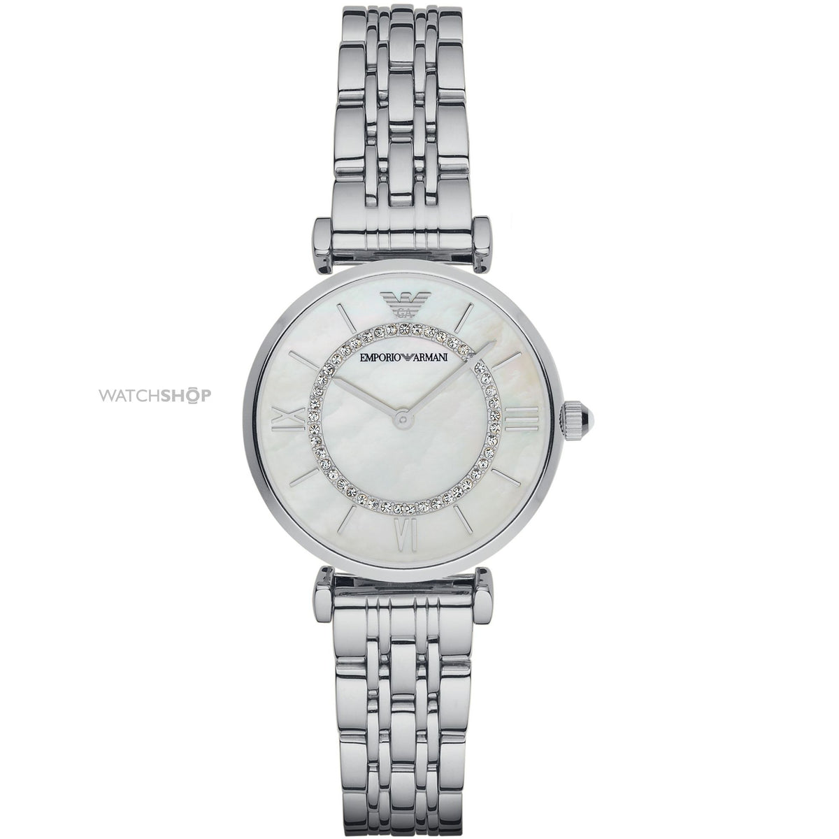 Emporio Armani Women's Gianni Silver Stainless-Steel Quartz Watch