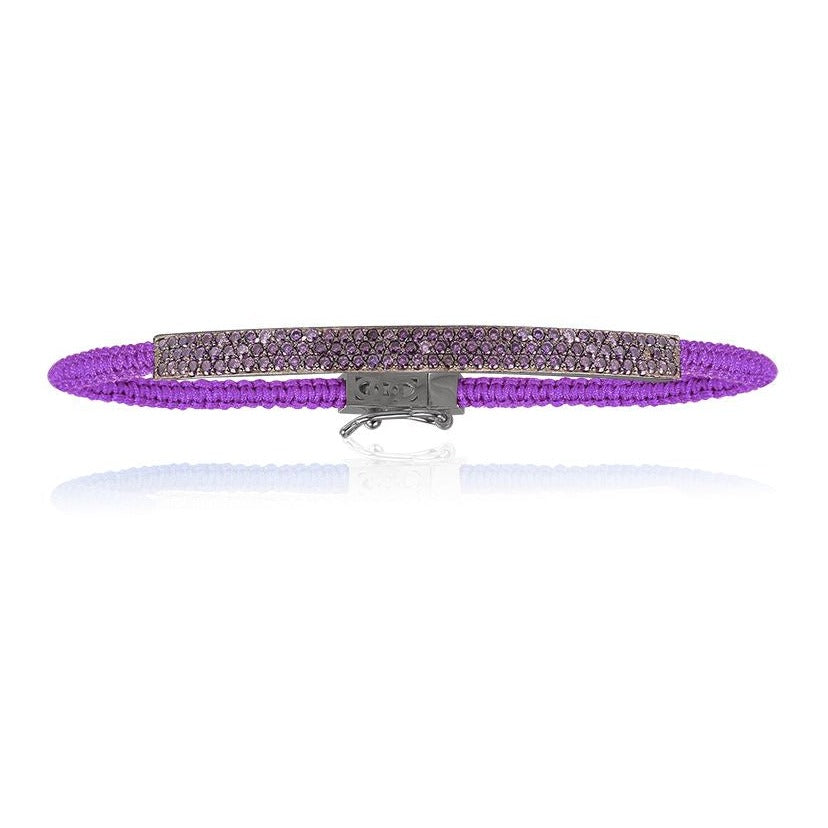 APM Black Silver KalÉidoscope Macramé Bracelet