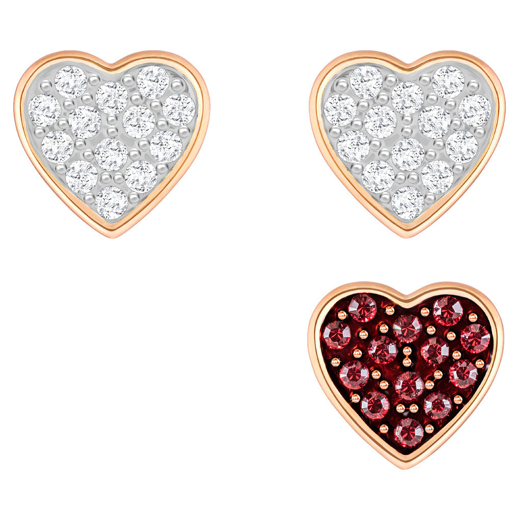 Swarovski Crystal Wishes Heart Pierced Earrings Set