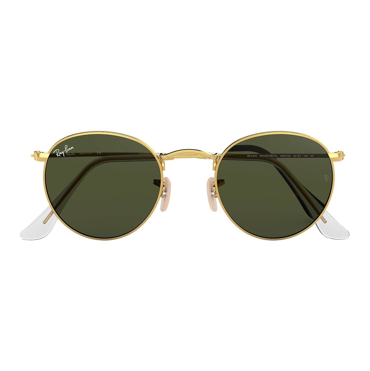RAY-BAN Round Metal RB3447 Gold - Metal - Green Lenses