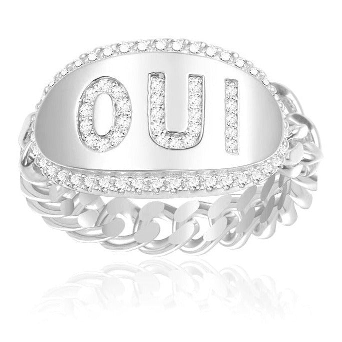 APM Silver Oui Chain Ring