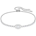 Swarovski Subtle Evil Eye Bracelet, White, Rhodium Plating