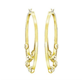 Swarovski Gaze Pierced Earrings Hoop