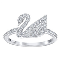 Swarovski Iconic Swan Ring Cry Rhs 48
