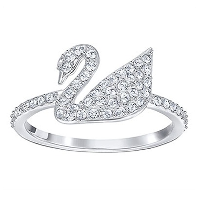 Swarovski Iconic Swan Ring Cry Rhs 52