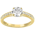 Swarovski Attract Ring Czwh Cry Gos Rnd 52