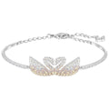 Swarovski Iconic Swan Bangle, Multi-Colored, Rhodium Plating