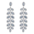 Swarovski Baron Pierced Earrings blue rhodium plating