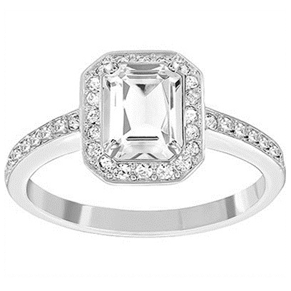 Swarovski Attract Light Ring Rect Czwh Cry Rhs 5Sp
