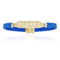 APM Yellow Silver Dream Blue Macramé Bracelet