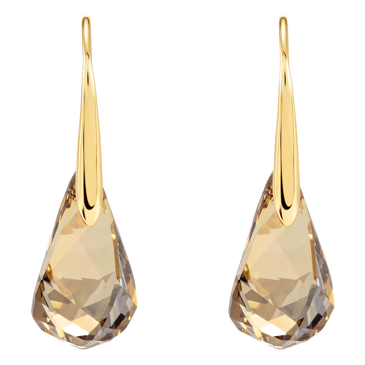 Swarovski Energic Pierced Earrings golden gold plating