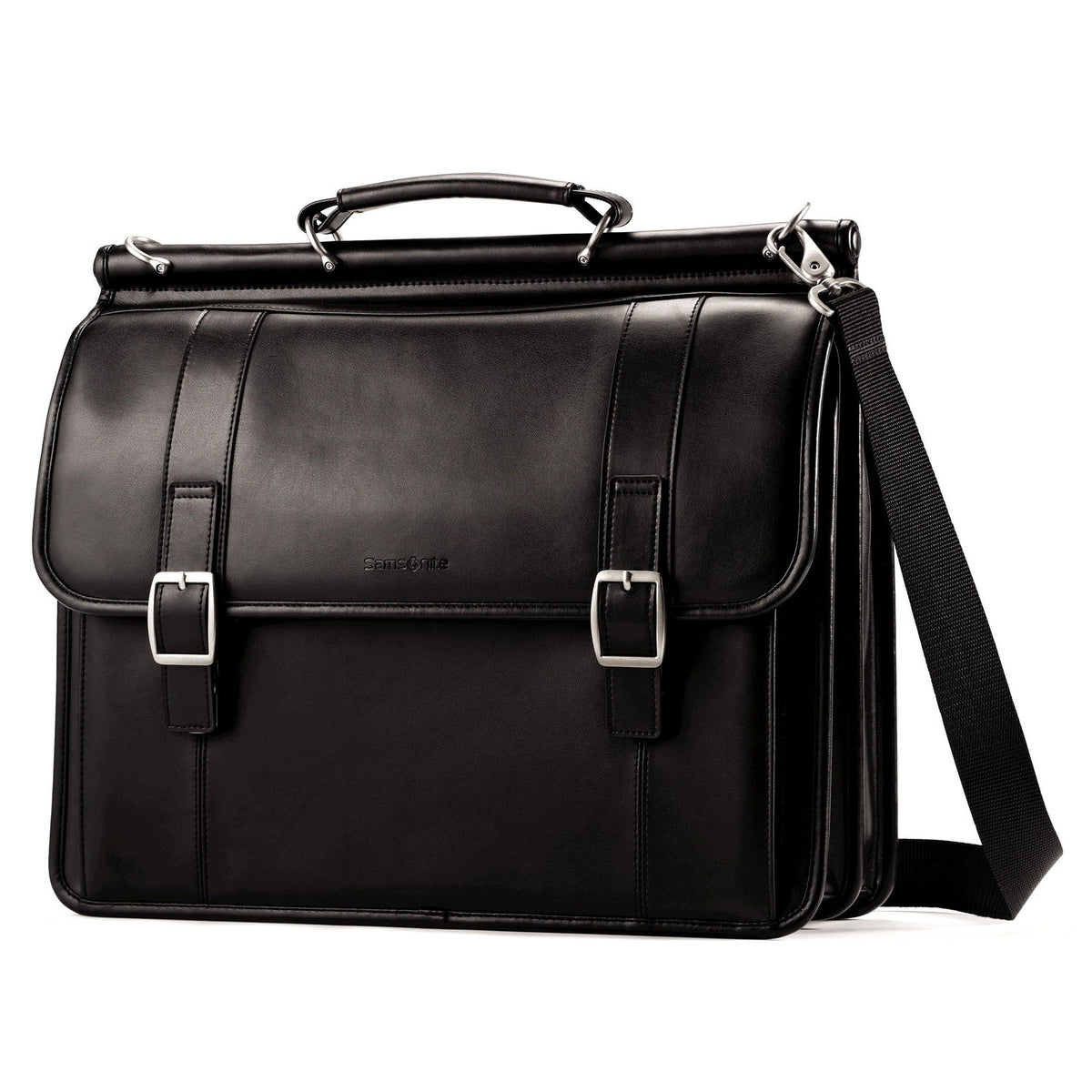 Samsonite Leather Dowel Flapover Business Case