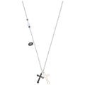 Swarovski Duo Mini Cross Pendant, Multi-Colored, Mixed Plating