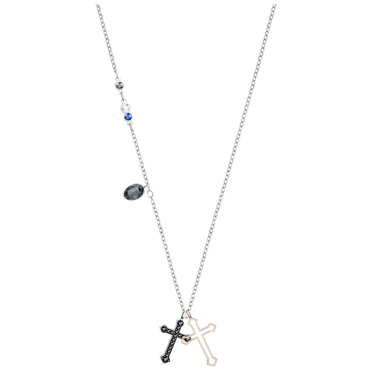 Swarovski Duo Mini Cross Pendant, Multi-Colored, Mixed Plating