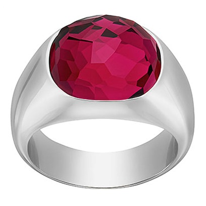 Swarovski Dot Ring W Rby Rhs 55