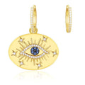 APM Yellow Silver Pop Lucky Eye Earrings