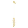APM Yellow Silver Mono Feather Long Earring