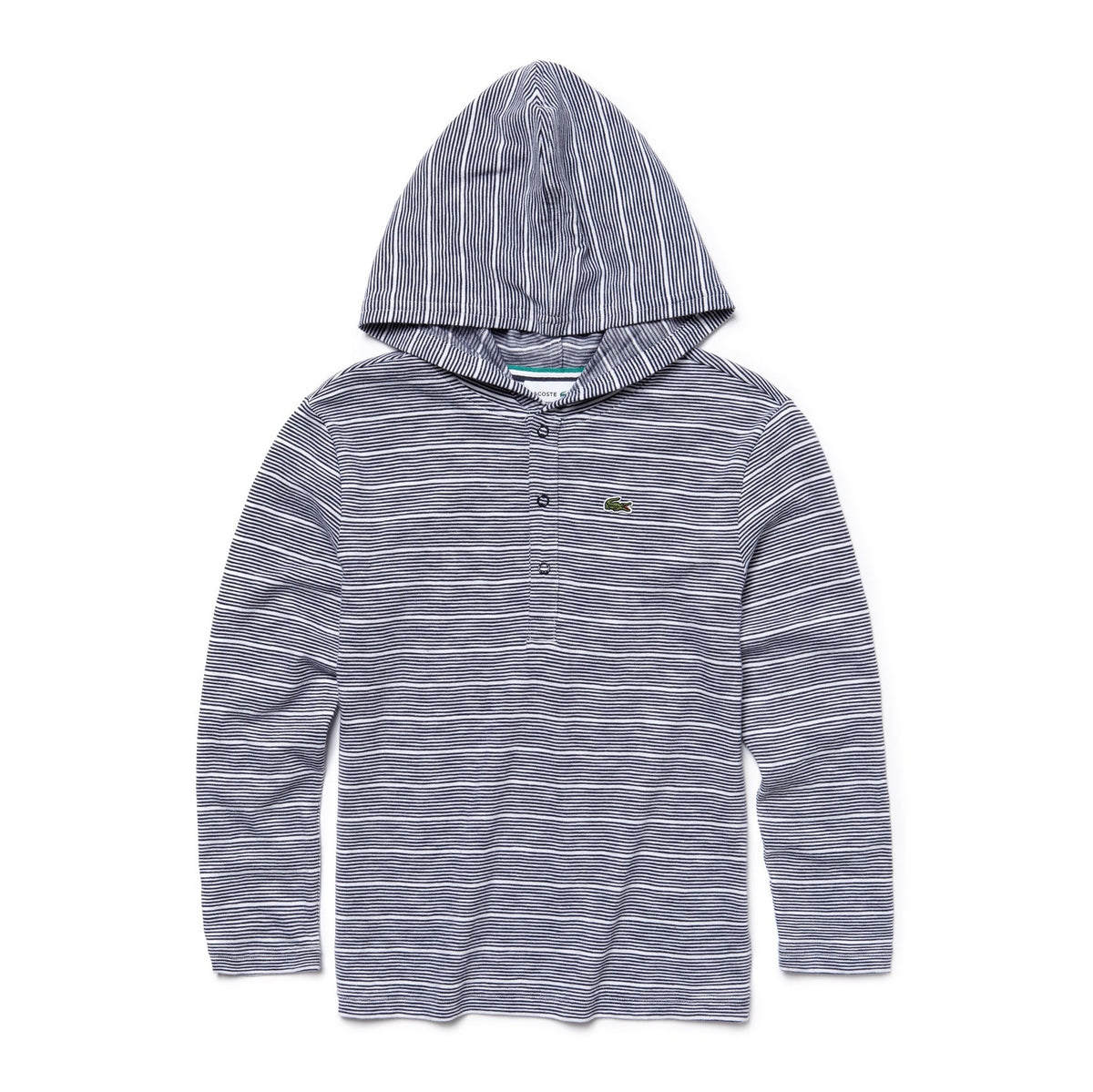 Lacoste Kids Sweatshirt in striped cotton jersey