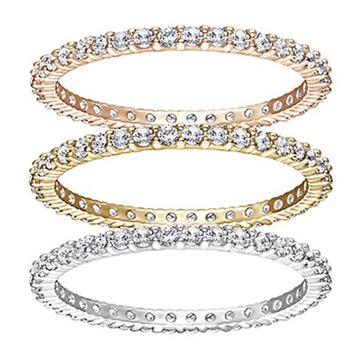 Swarovski Vittore Ring Set Czwh Mix 55