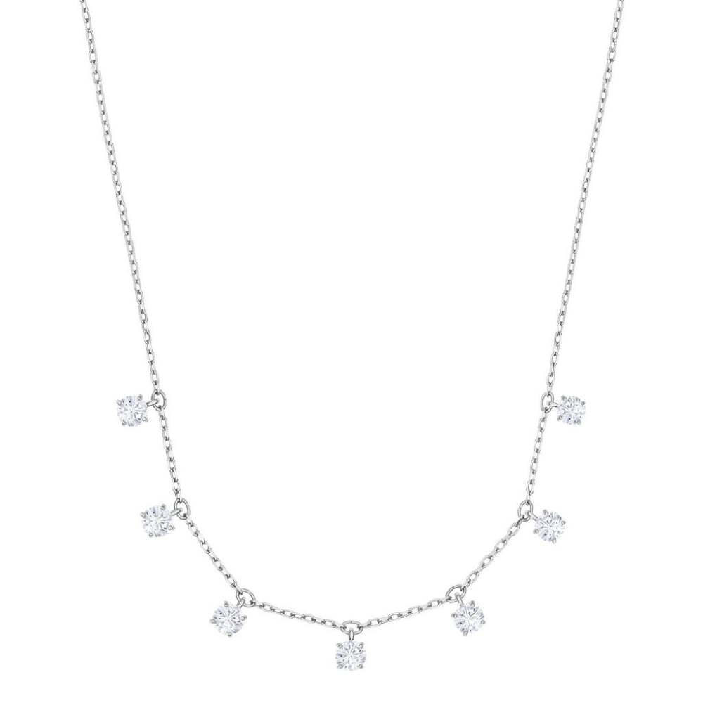 Swarovski Attract Choker, White, Rhodium Plating