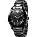 Emporio Armani Chronograph Black Dial Black Ceramic Men's Watch