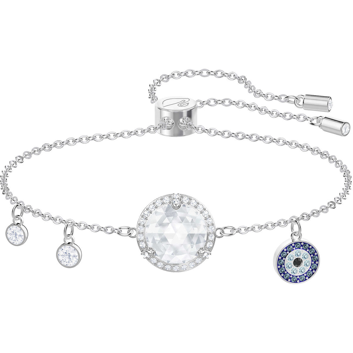 Swarovski Lucy Round Bracelet, Multi-Colored, Rhodium Plating