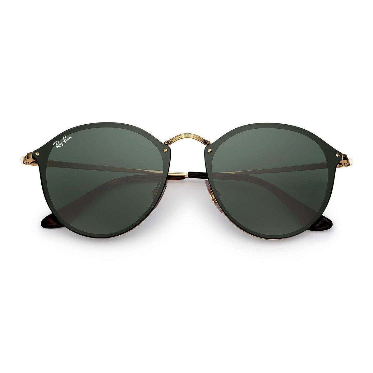 Ray-Ban Blaze Round RB3574N Gold - Metal - Green Lenses