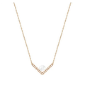 Swarovski Edify Necklace Sml Crywhite Ros