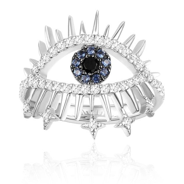 APM Silver Pop Lucky Eye Ring