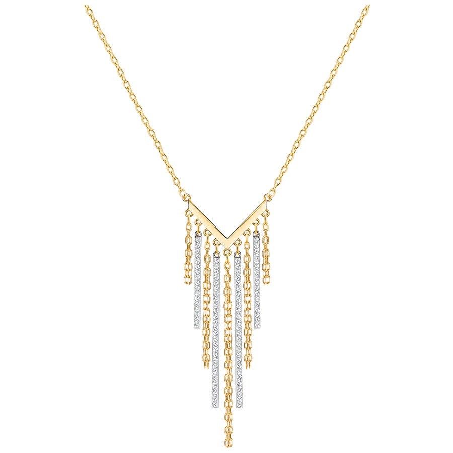 Swarovski Lyrebird Necklace, White, Mixed Plating