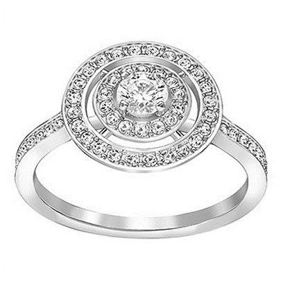 Swarovski Attract Light Ring Dual Czwh Cry Rhs 5Sp