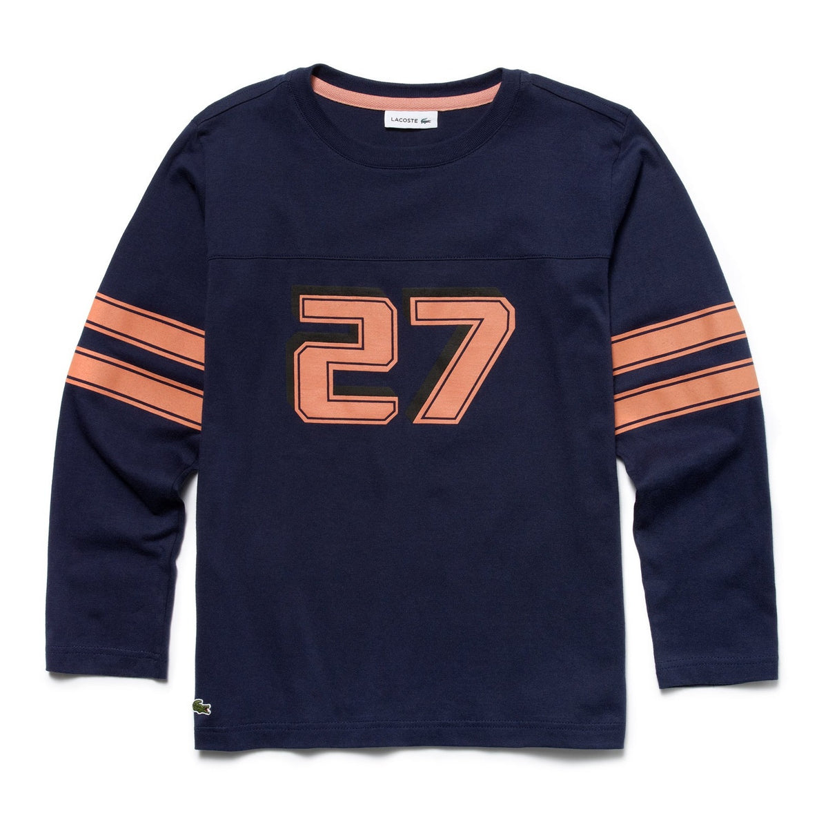 Lacoste Crew Neck T-Shirt in striped jersey