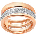 Swarovski exact ring white rose gold plating